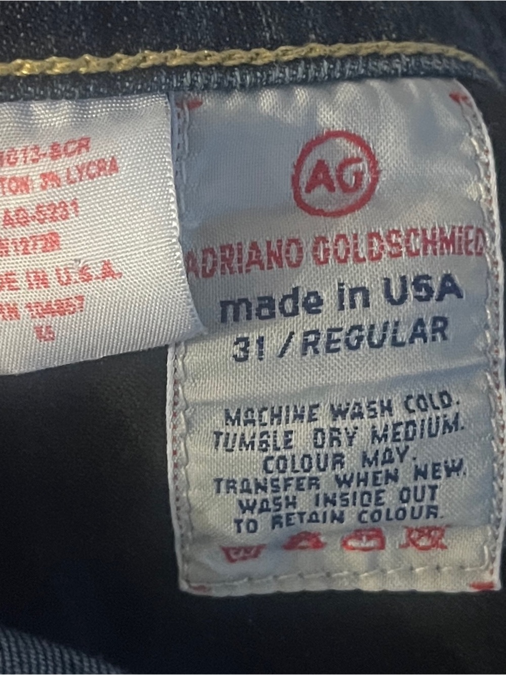 AG Adriano Goldschmied Dark Blue Flare Jeans - Picture 3 of 4
